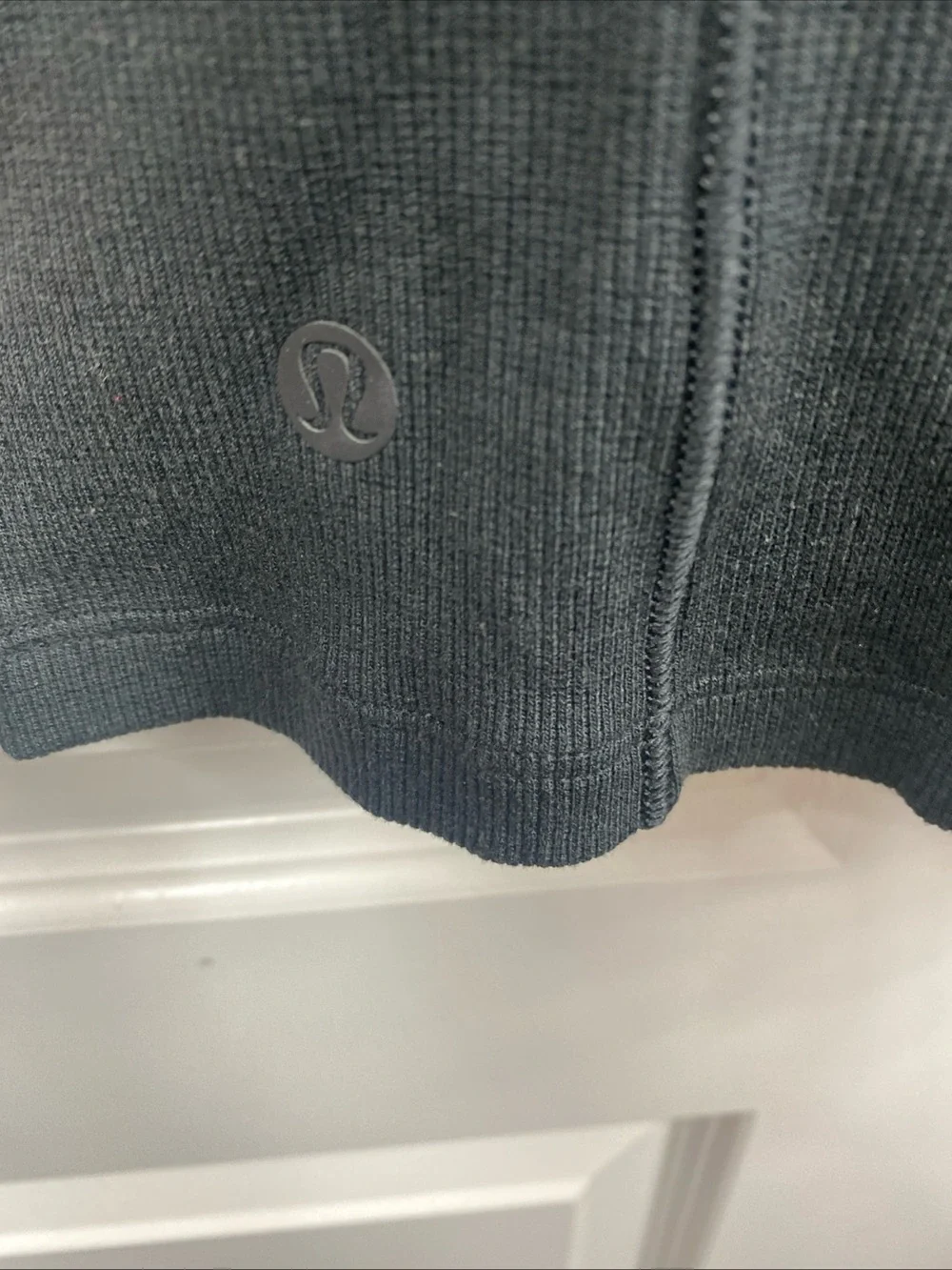 Lululemon Ribbed Cotton Modal Cut Out Dress  Black Cutout Back Athletic 4 Racer